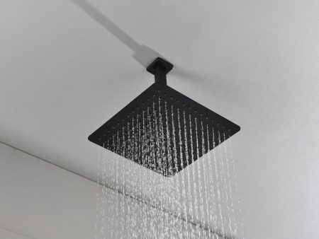 16 Inch Square Rain Shower Head Matte Black 304 Stainless Steel Showerhead Fashion