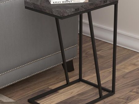 Rustic Grey and Sandy Black Rectangle Accent Table Sale