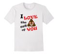 Funny Valentines Day Emoji Poop Gift T-Shirt For Sale