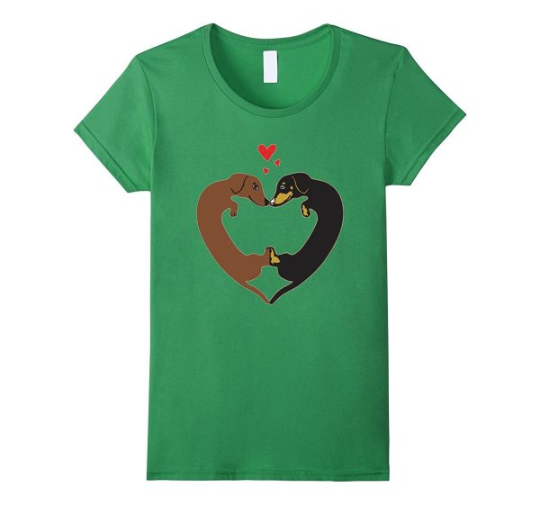 Dachshund Heart Shirt - Valentine s Day TShirt Online now