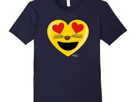 Emoji Heart Valentine s Day Shirt Cat Heart Emoji Shirt Fashion