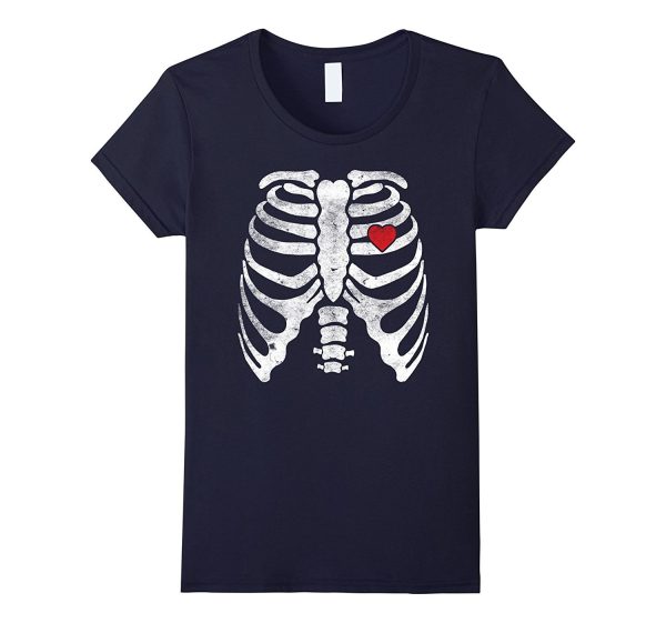 Skeleton Heart Rib Cage X-Ray Valentine s Day T-Shirt Kids Online Sale