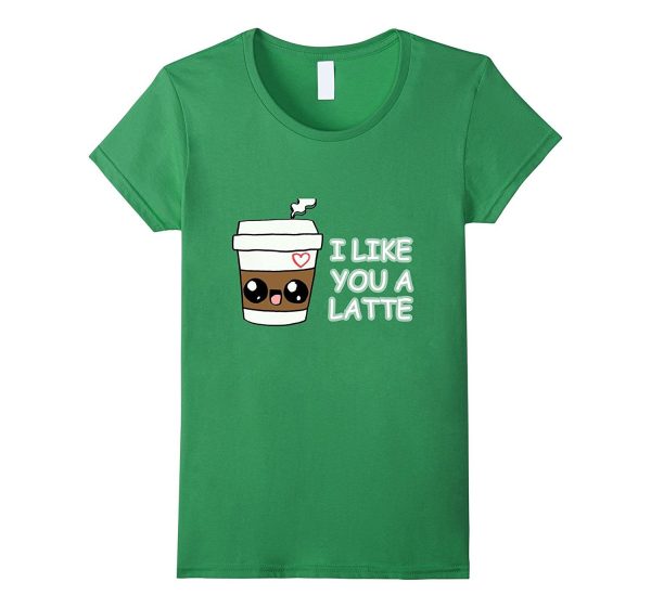 Cute I LIKE YOU A LATTE valentines Shirt for Boys and Girls For Cheap