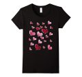 Watercolor Love shirt Valentine s Day Hearts t-shirt For Cheap