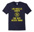 Los Angeles County 51 Fire Dept. Rescue Squad T Shirt Hot on Sale