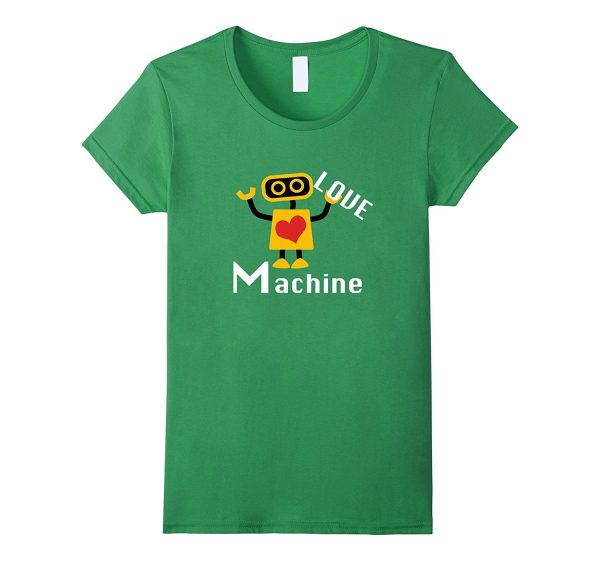 Cute Valentines Day T Shirt Love Machine Robot Gift for Boys For Cheap