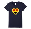 Emoji Heart Valentine s Day Shirt Heart Eyes Big Smile Kids Discount