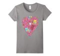 Valentines Day Shirt For Women Girls Love cats Heart Fashion