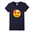 Emoji Shirt Heart Eyes Heart Bow Valentines Day Shirt Kids Supply