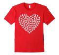 Romantic Valentine s Day T-shirt with Paw Prints Online Hot Sale