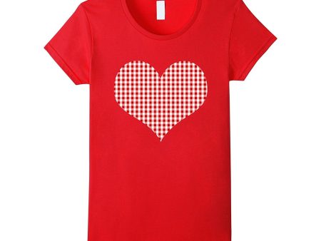 Red Heart Valentine s Day Shirt Women Girls Top Discount