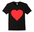 Red Heart Drawing T-Shirt Online Hot Sale