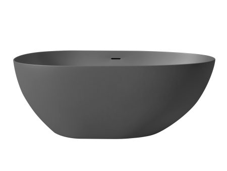 1500mm small size solid surface stone Bathroom freestand bathtub  Dark Grey Sale