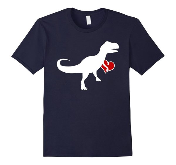 Loveasaurus Dinosaur Heart Valentines Day Tshirt Boys Girls For Discount