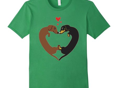 Dachshund Heart Shirt - Valentine s Day TShirt Online now