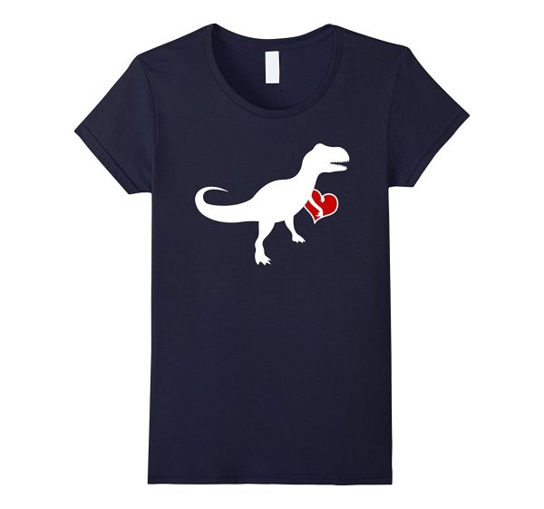 Loveasaurus Dinosaur Heart Valentines Day Tshirt Boys Girls For Discount