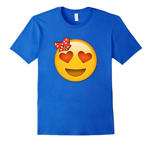 Emoji Shirt Heart Eyes Heart Bow Valentines Day Shirt Kids Supply