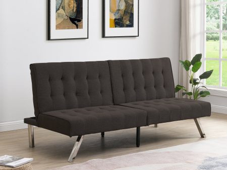 WOOD FRAME, STAINLESS LEG, FUTON, SOFA BED  Espresso Discount