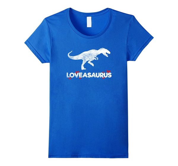 Loveasaurus Dinosaur Heart Valentines Day T-Shirt Boys Girls Discount