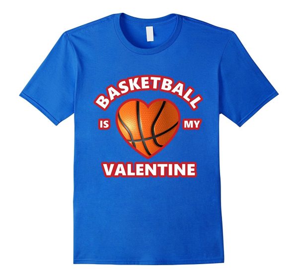 Cute BASKETBALL IS MY VALENTINE Shirt for Boys and Girls Sale