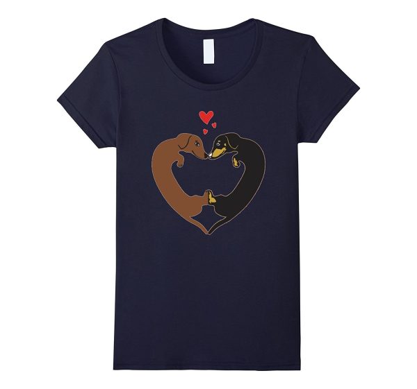 Dachshund Heart Shirt - Valentine s Day TShirt Online now