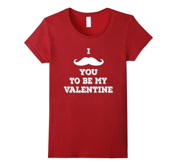 I Mustache You To Be My Valentine Red Kids T-Shirt Online Hot Sale