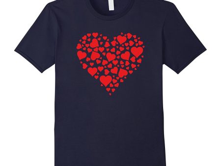 Red Hearts Valentine s Day T-Shirt Gift - Unisex Online now