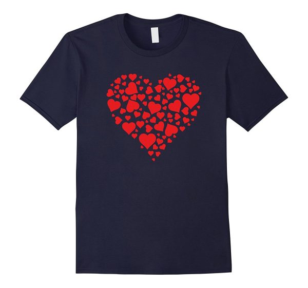 Red Hearts Valentine s Day T-Shirt Gift - Unisex Online now