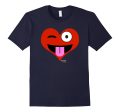 Emoji Red Heart Valentine s Day Shirt Tongue Out Kids Adult Fashion