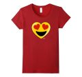 Emoji Heart Valentine s Day Shirt Heart Eyes Big Smile Kids Discount