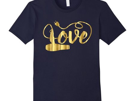 Valentines Day Shirt Love Hair Stylist Hairdresser Gift Gold Online now