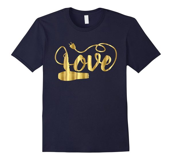 Valentines Day Shirt Love Hair Stylist Hairdresser Gift Gold Online now