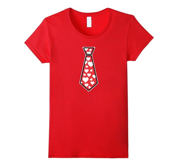 Valentines Day Tie Gift T Shirt Adults and Youth Sizes on Sale