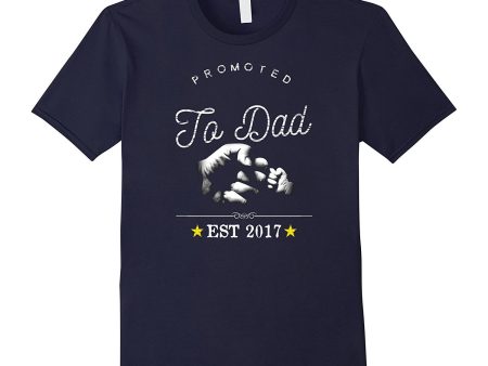 Promoted to Dad TShirt New Father To Be Expecting Pop Retro Sale