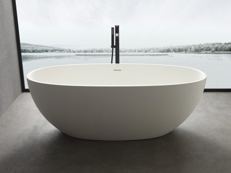 1400mm free standing artificial stone solid surface bathtub Online Sale