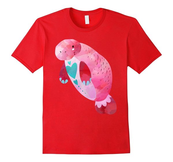 Valentines Day Shirt Cute Kids School Mom Teacher Manatee on Sale