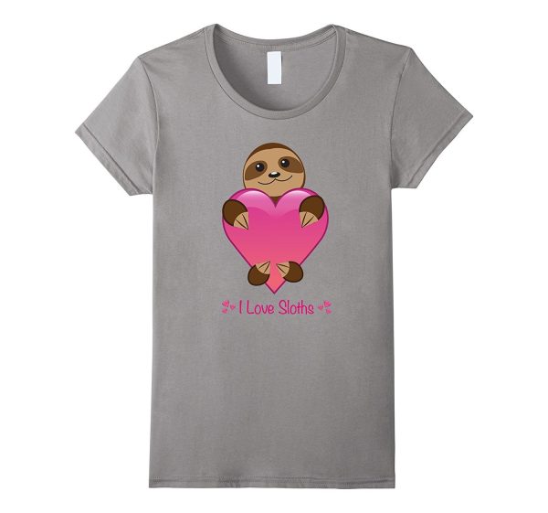 I Love Sloths Tshirt - Perfect Valentines Day Gift T-Shirt For Discount