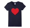 Short Sleeve Red Heart Valentine s Day Shirt Women Girls Top For Discount