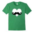 Mustache Heart Valentines Day T-Shirt on Sale