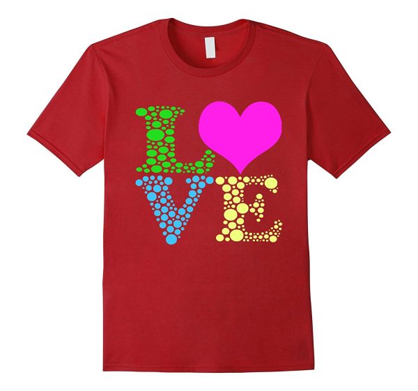 Valentines Day Shirts For Girls LOVE Heart Women Supply