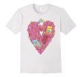 Valentines Day Shirt For Women Girls Love cats Heart Fashion