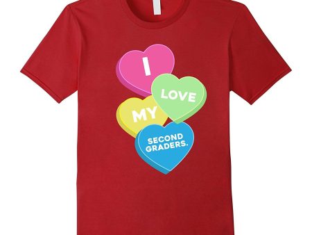 i love my second graders valentine day great gift t shirt Online Sale