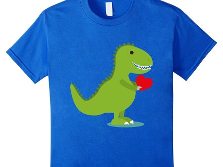 Kids Valentine s Day Gift Idea for Kids - Dinosaur Heart T-Shirt Cheap