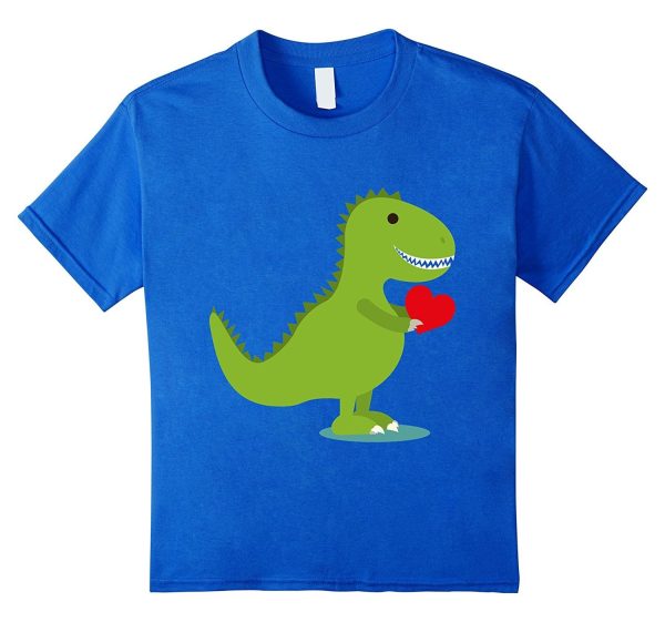 Kids Valentine s Day Gift Idea for Kids - Dinosaur Heart T-Shirt Cheap