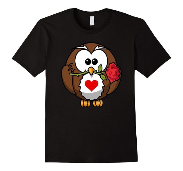 Valentine s Day Owl T Shirt  Love Relationships Couples For Discount