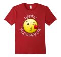 Cute Blow Kiss Heart Emoji Wink Happy Valentines Day T-Shirt Online Hot Sale