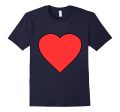 Red Heart Drawing T-Shirt Online Hot Sale