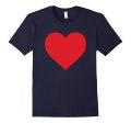 Short Sleeve Red Heart Valentine s Day Shirt Women Girls Top For Discount