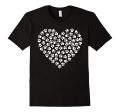 Romantic Valentine s Day T-shirt with Paw Prints Online Hot Sale