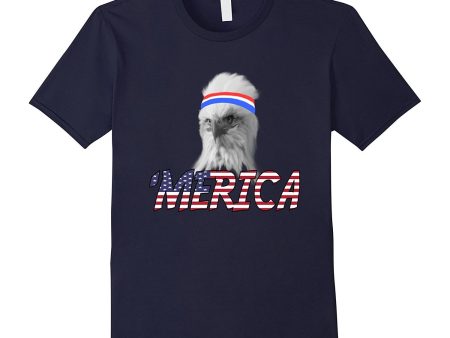 USA PRIDE MERICA MULLET EAGLE T-SHIRT Funny 80 s Patriotic T Online